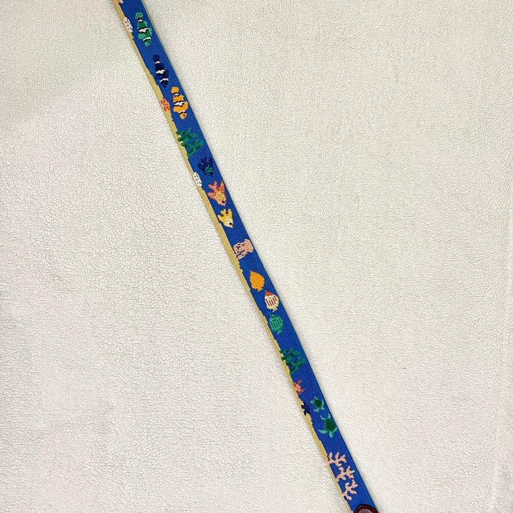 Smathers & Branson Needlepoint Belt 38 Aquarium Scene Ultra Rare Brand New